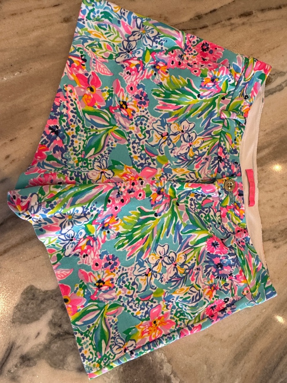 Lilly Shorts - Turquoise Pink Green
